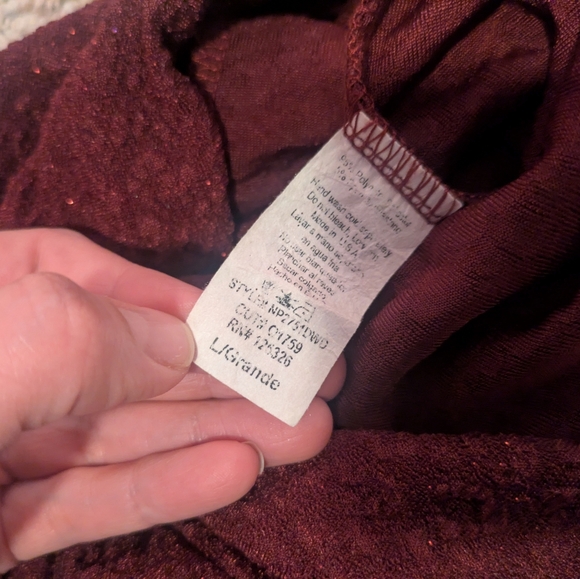 Windsor Burgundy Glitter Mini Dress with Spaghetti Straps And Key Hole Cutout - Picture 8 of 10